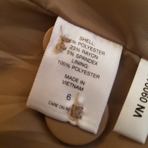 New York & Company Tan Tailored Jacket - SZ 6 - Picture 5 of 5